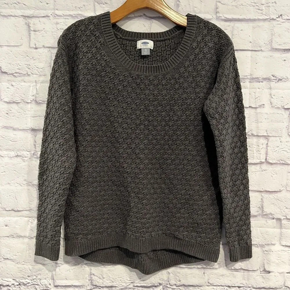 Old Navy Womens‎ Dark Gray Relaxed Fit Long Sleeve Sweater XS - Picture 1 of 9